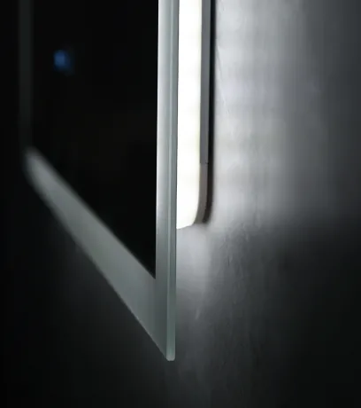 Дзеркало Mixxus FLAT MR04-100x80 з Led Touch, Anti-fog, димером, регулятором яскравості, годинником (MI6927) — Photo 4