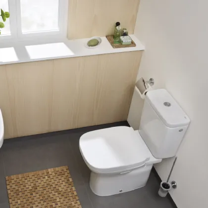 DEBBA Slim Square сидіння з кришкою для унітазу, метал.кріплення, дюропласт, із системою плавного опускання, швидкознімне — Photo 5