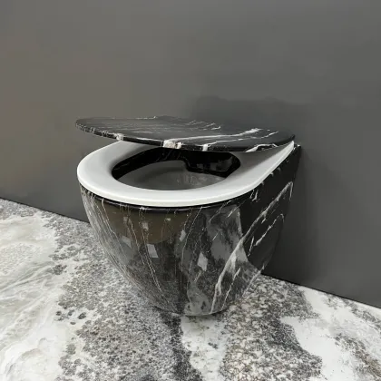 Підвісний унітаз VBI VULCANO BLACK ONYX — Photo 4