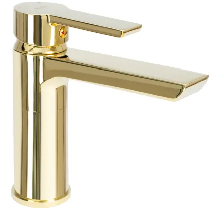 Змішувач для раковини (умивальника) REA ARGUS GOLD золотий низький — Photo 2