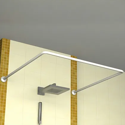Штанга для шторки П-подібна універсальна ZERIX CRS-U-90x90x90 90x90x90cm, 90x180cm, 270cm (нержавіюча сталь) (ZX6103) — Photo 5