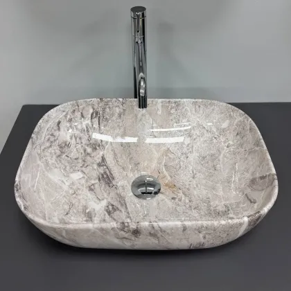 Умивальник (раковина) VBI RAVENNA STONE GLOSSY накладний — Photo 2