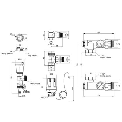 Змішувальна група SD Forte 1&#039;&#039; без байпасу SF006W25 — Photo 1