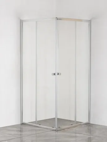 Душова кабіна без піддону Mixxus CUBIC SC01-90x90x185-TR CHROME прозоре скло 4мм (MI6906) — Photo 1