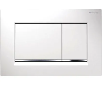 Sigma30 змивному клавіша, подвійний змив, білий глянцевий