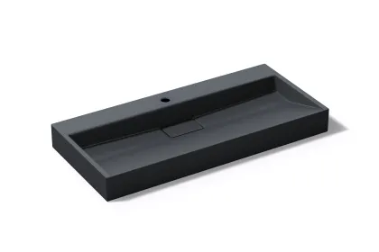Умивальник (раковина) VBI ESTE 100 BLACK 1/O накладний — Photo 3