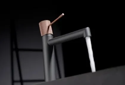 IMEX LINE MATT GREY/CHAMPAGNE Змішувач для умивальника, матовий сірий/шампань — Photo 3