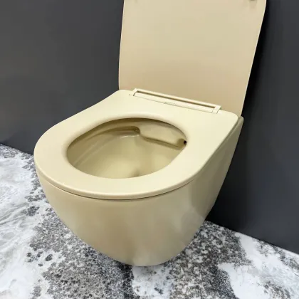Підвісний унітаз VBI VULCANO BEIGE MATT — Photo 2