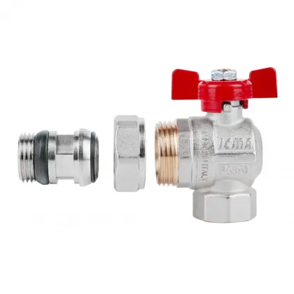 Кран кульовий Icma FAR. ROSSA 3/4" кутовий №362 — Photo 3