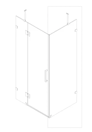 Бічна стінка до кабіни Koer SR SW04-90x200-TR-01 прозоре скло Easy Clean 10мм, хром (KR5390) — Photo 39
