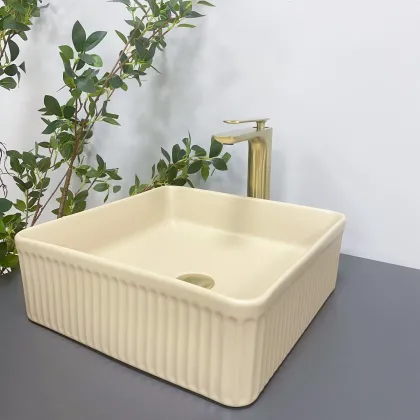 Умивальник (раковина) VBI BOLZANO BEIGE MATT накладний — Photo 2