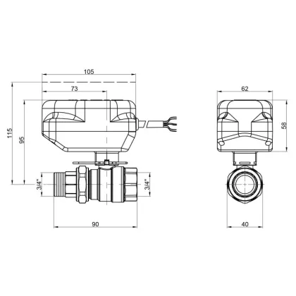 Кран кульовий зонний Icma 3/4" №341 — Photo 1