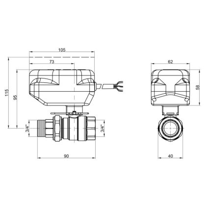 Кран кульовий зонний Icma 3/4&quot; №341 — Photo 1