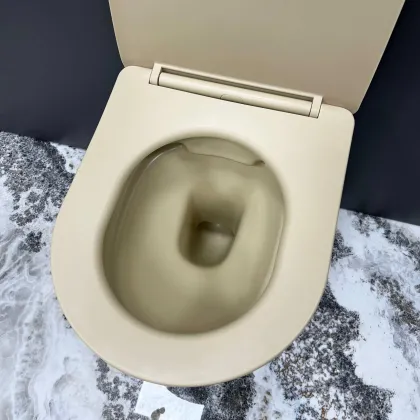 Підвісний унітаз VBI VULCANO BEIGE MATT — Photo 1