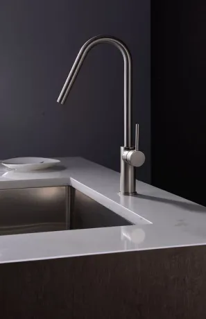 IMEX KENIA BRUSHED NICKEL Змішувач для кухні, матовий нікель — Photo 1