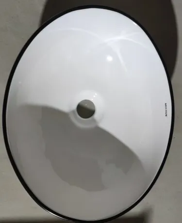 Раковина накладна MIXXUS PREMIUM ELLIPSE-0108 EDGE BLACK 400х330х145mm (MP6527) — Photo 1