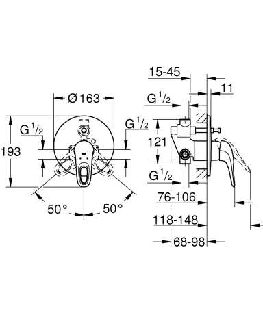 Змішувач для ванни Grohe Eurostyle (33637003) — Photo 1