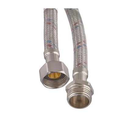 Гнучкий шланг для підключення води Гайка 1/2'' - Штуцер 1/2'' (200 см) (силик. оболонка) ZERIX (ZX3026) — Photo 1