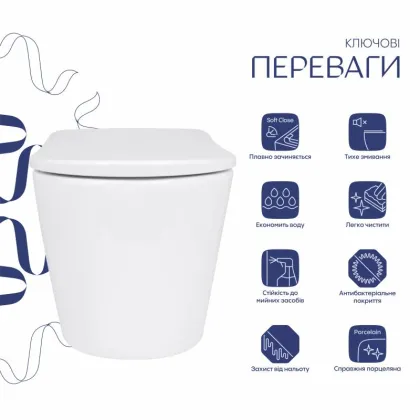 Унітаз підвісний Qtap Scorpio ML Ultra Quiet 490x365x325 мм, з сидінням Soft-close MagLock, White QTSCOML26W49622 — Photo 2