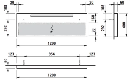 ALESSI ONE зеркало 120*40 см з підсвіткою — Photo 1