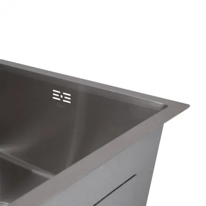 Мийка для кухні інтегрована під стільницю Lidz Handmade H4843 Brushed Steel 3,0/1,0 мм LDH4843BRU49441 — Photo 5