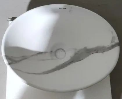 Раковина накладна MIXXUS PREMIUM ELLIPSE-0108 MARBLE 400х330х145mm (MP6526) — Photo 4