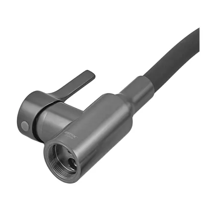 Змішувач для кухні ZERIX REX-011 GRAPHITE REFL.BLACK з нерж. сталі (Колір графіт+силіконовий вилив чорний) (ZX6131) — Photo 4