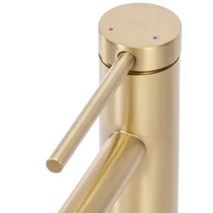 Змішувач для раковини (умивальника) REA FOSS BRUSHED GOLD золотий матовий високий — Photo 3