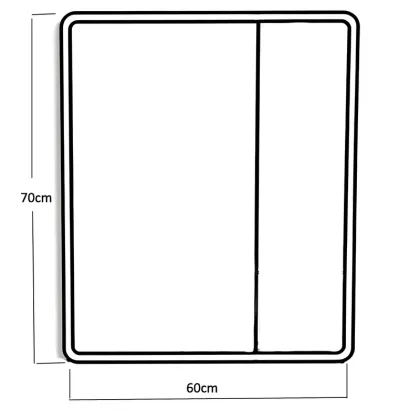 Дзеркальна шафка Mixxus Premium Olivary CM01-60x70x13 з LED Touch, димером, регулятором яскравості (MI8294) — Photo 11