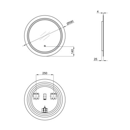 Дзеркало Qtap Jay R590 з LED-підсвічуванням QT0778250359W — Photo 1