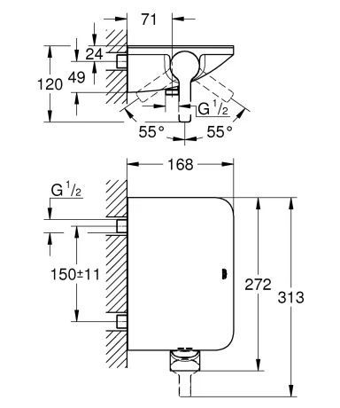 Змішувач для душу Grohe Lineare New (33865001) — Photo 1