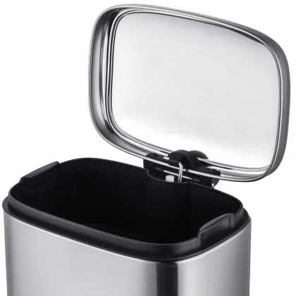 Відро для сміття з плавним закриттям прямокутне Mixxus Premium Style-TC0305 SS Color 5л колір нержавійка (MI7060) — Photo 11