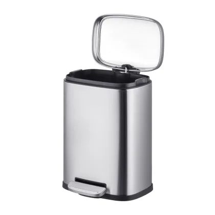 Відро для сміття з плавним закриттям прямокутне Mixxus Premium Style-TC0305 SS Color 5л колір нержавійка (MI7060) — Photo 13