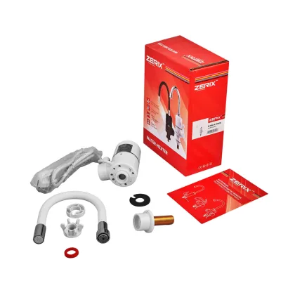 Водонагрівач 3,3 kW проточний ZERIX ELW06-F-WHITE рефлекторний вилив, на мийку (колір білий) (ZX5857) — Photo 5