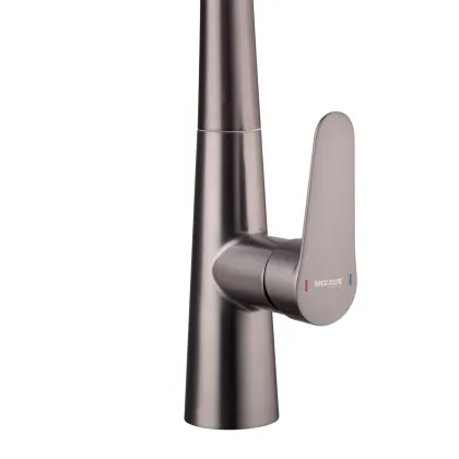 Змішувач для кухні з висувним виливом Mixxus Premium WARTA 014 GRAPHITE (MI6957) — Photo 8