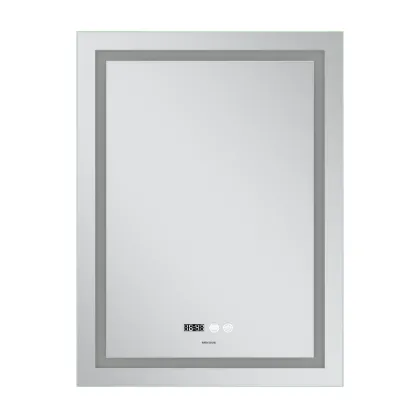 Дзеркало Mixxus Premium FLASH MR21-60x80 з Led Touch, Anti-fog, димером, регулятором яскравості, годинником (MP6617) — Photo 5