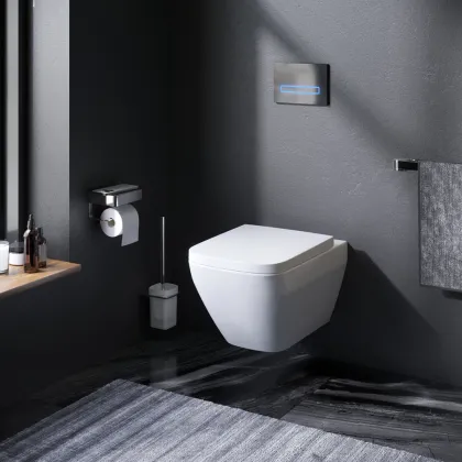 Підвісний унітаз FlashClean з сидінням мікроліфт Square AM.PM C701701SC Spirit 2.0