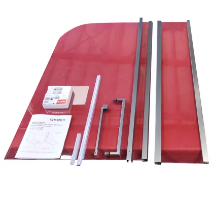 Шторки скляні на ванну Koer SR BS04-95x140-TR-07 прозоре скло 6мм, графіт (KR5404) — Photo 2