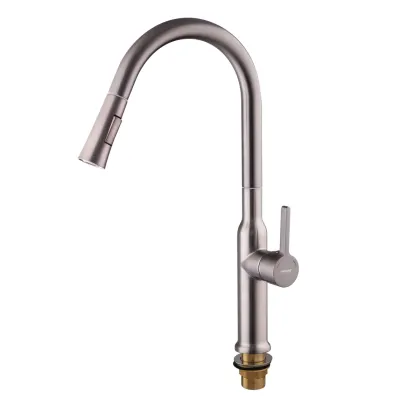 Змішувач для кухні з висувним виливом Mixxus Premium PULL 014 GRAPHITE (MI6959) — Photo 3