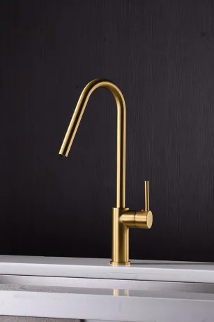 IMEX KENIA PVD BRUSHED GOLD Змішувач для кухні, PVD матове золото — Photo 1