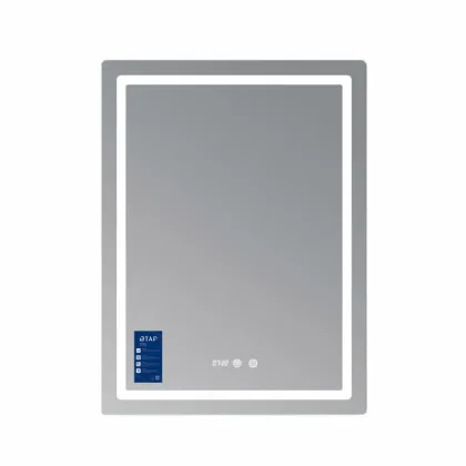 Дзеркало Qtap Mideya (MI2) 600х800 з годинником, з LED-підсвічуванням Touch, з антизапотіванням, димером, рег. яскравості QTMID100080049267 — Photo 2