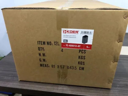 Відро для сміття сенсорне прямокутне Koer TC-020312-07 12 л колір графіт (KR5587) — Photo 10