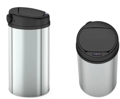 Відро для сміття сенсорне кругле Mixxus Premium Ellipse-TC0109 Chrome-Black 9л (хром-чорне) (MI7083) — Photo 5