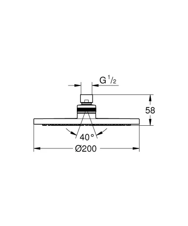 Набір для душу з верхнім душем Grohe Eurosmart UA33556003 (33556003+28576000+27541001) (UA33556003) — Photo 1