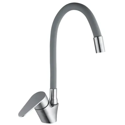 Змішувач для кухні Mixxus NEO-011 REFL.Gray із силіконовим виливом (MI6557)