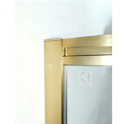 Шторки скляні на ванну розсувні Koer SR BS06-120x150-TR-12 прозоре скло Easy Clean 6мм, матове золото (KR5946) — Photo 10
