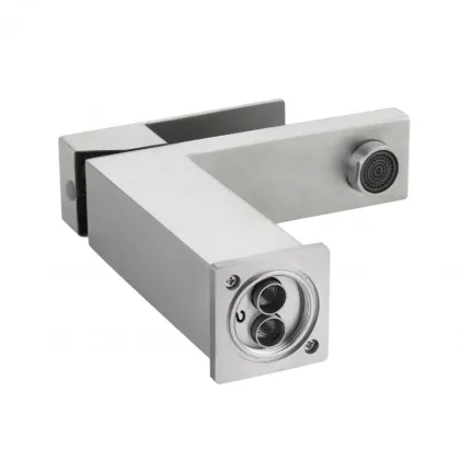 Змішувач для раковини низький Lidz Helix 001F (k35) LDHEL001FNKS49178 Nickel — Photo 4