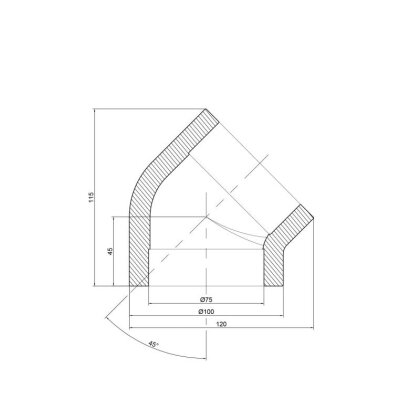 Кутик PPR Thermo Alliance 75, 45° — Photo 1