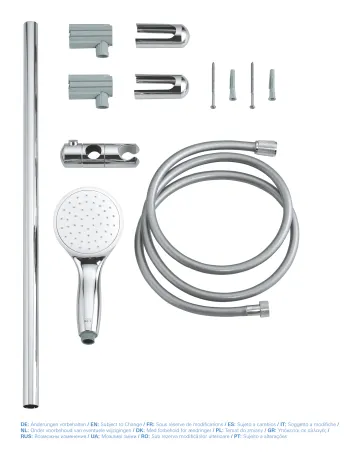 Душовий гарнітур зі штангою, 1 режим струменю Grohe New Tempesta Classic (27853001) — Photo 3