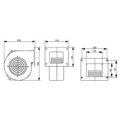 Вентилятори котла KG Elektronik Арт. DP-120 від 35 до 50 кВт — Photo 1